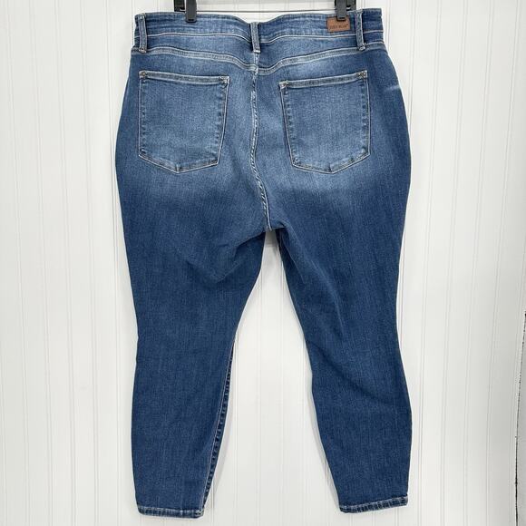 Judy Blue Jeans Womens 22W Skinny High Rise Blue Stretch Denim Button Fly - Picture 2 of 13